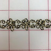 Metallic Trim - 1/2-inch Metallic Loop Braid Gold Black